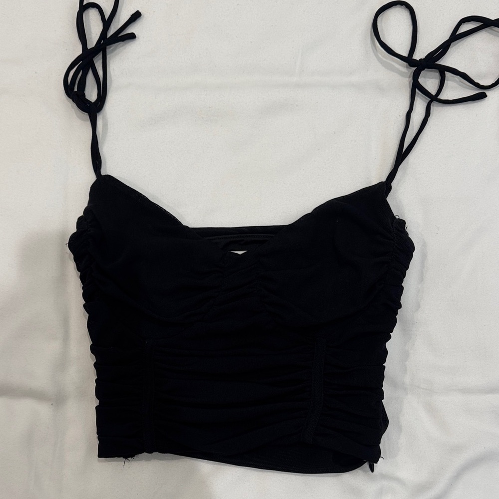 Hello Molly Black Ruched Camisole
